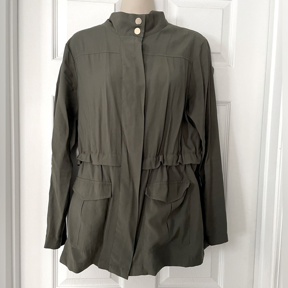 Olive Green Drawstring Jacket